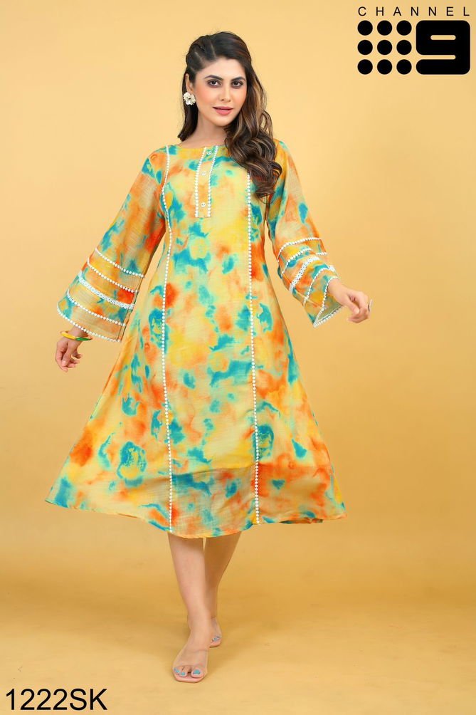 Series 1220SK To 1223SK By Channel 9 Printed Long Kurtis Catalog